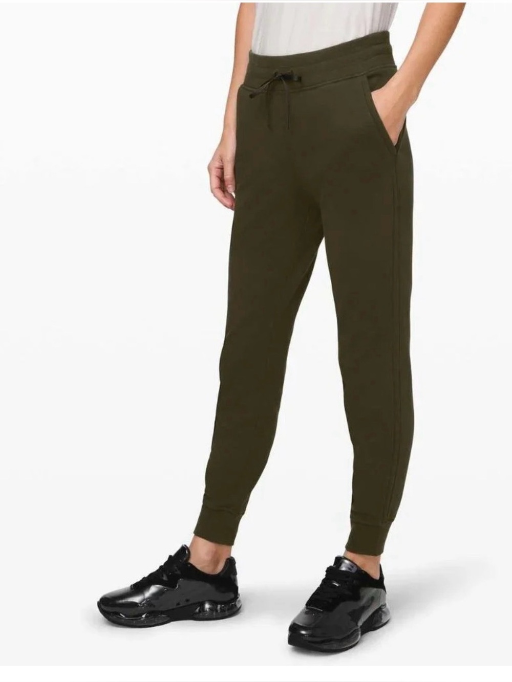 Lululemon Warm Down Jogger II 28" Dark Olive SZ 10 Comfort  Lounge Everyday